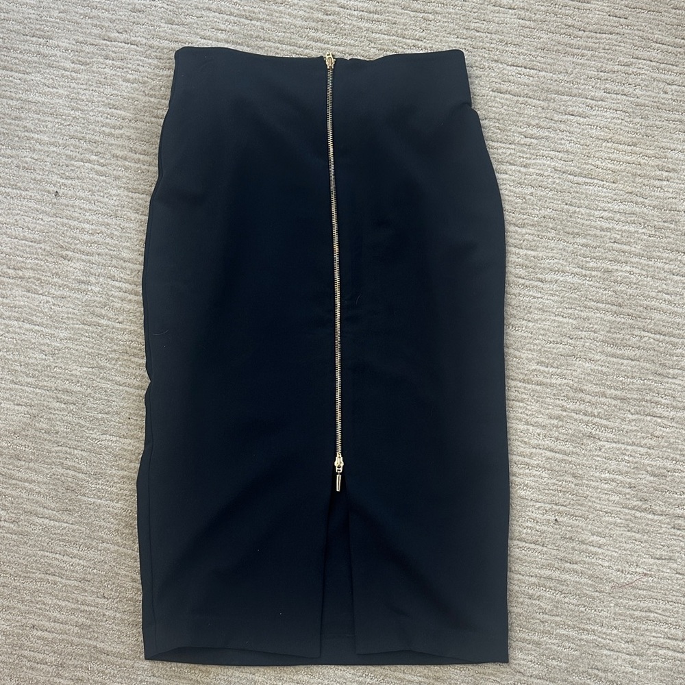 Worthington Black Pencil Skirt with Gold Zipper